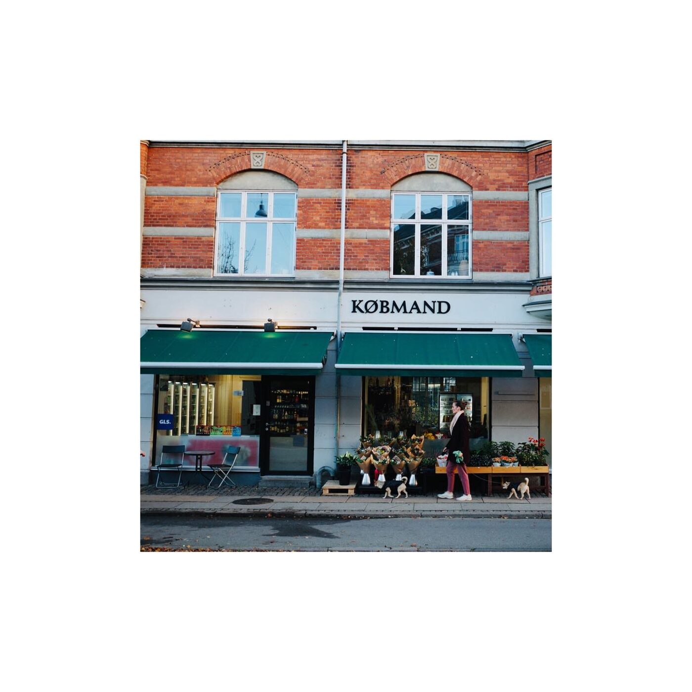 A small corner shop storefront